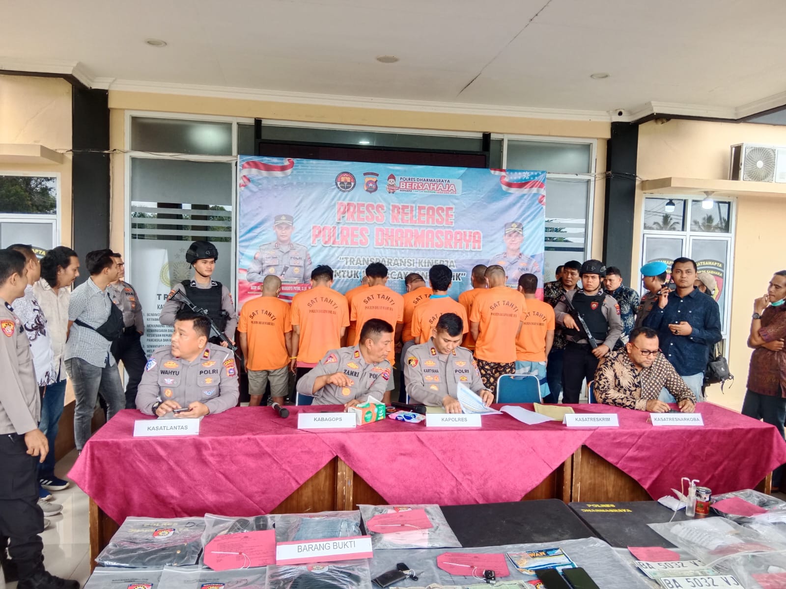 Polres Dharmasraya gelar Press Release